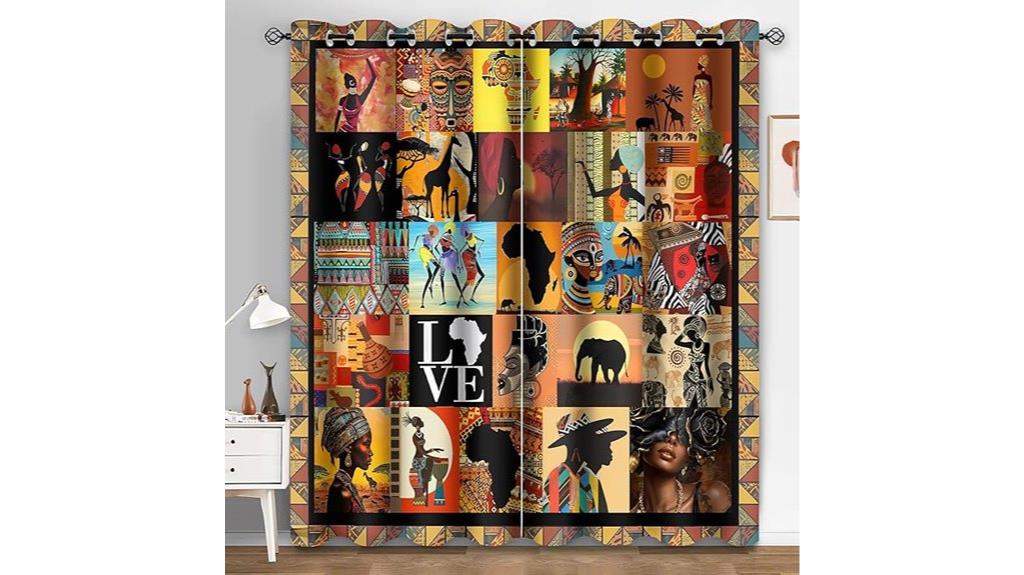 african tribal curtains set