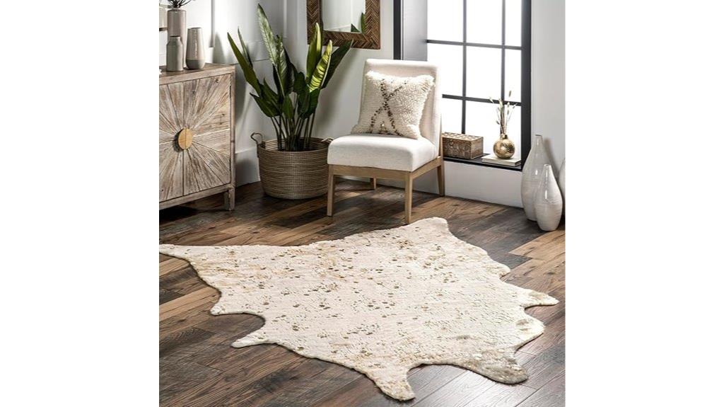 animal print shaped rug