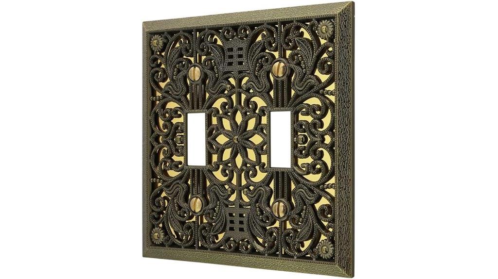 antique brass wallplate
