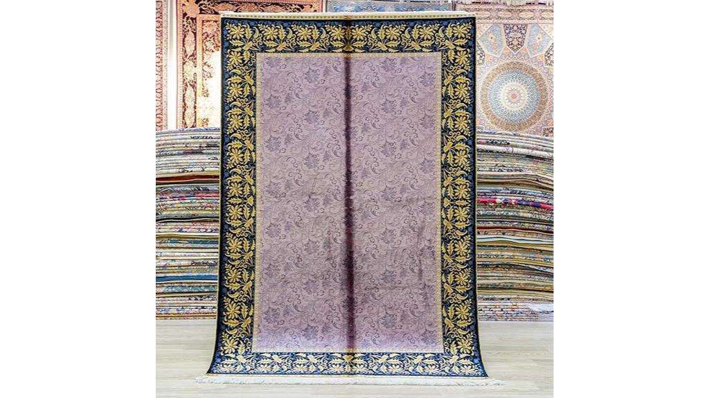 antique handmade silk rug
