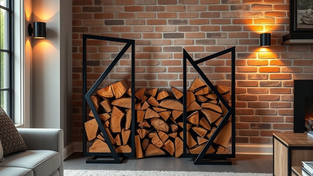 artful firewood storage design