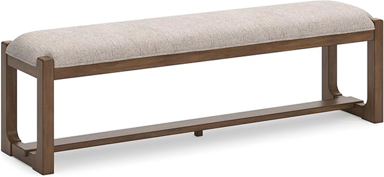 ashley farmhouse upholstered bench