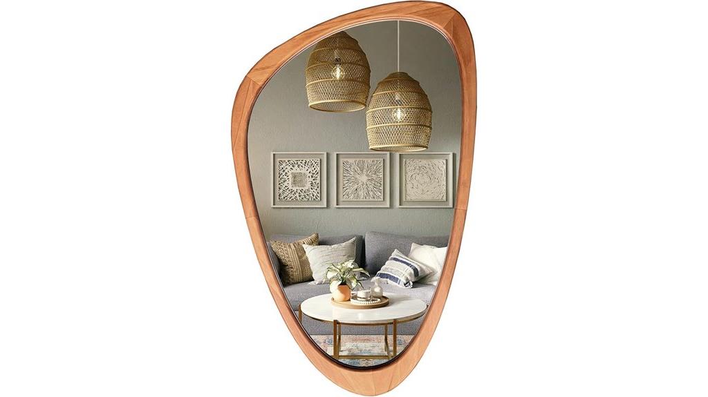 asymmetrical modern wall mirror