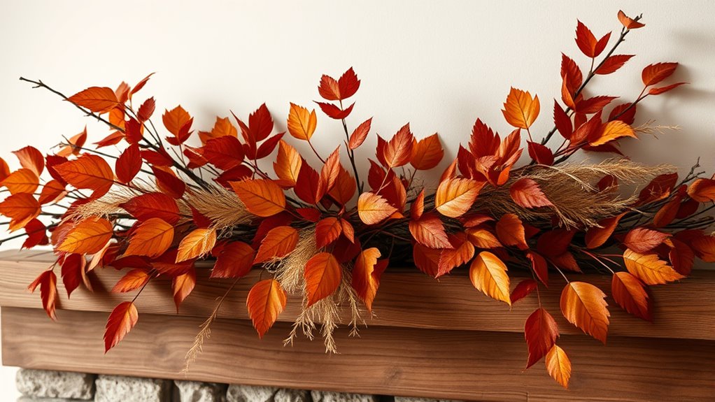 autumn branch decor arrangement