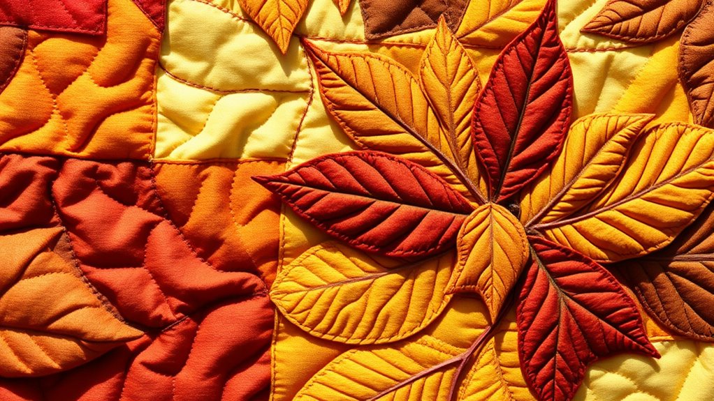 autumn inspired vintage quilt accents