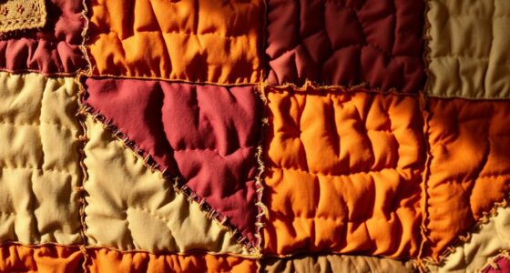 autumn inspired vintage quilt art