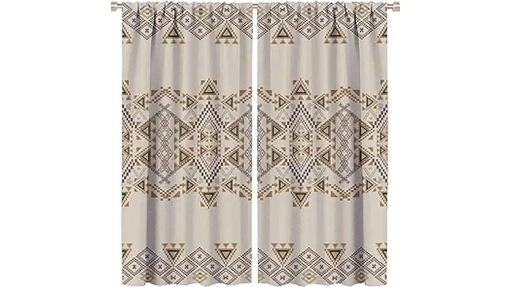 aztec pattern curtain design