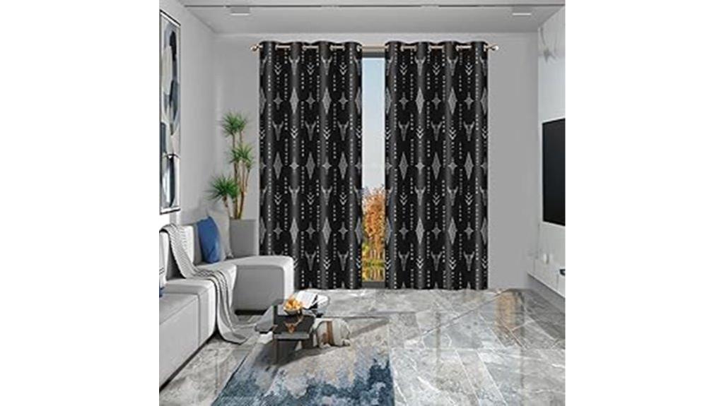 aztec tribal curtain set