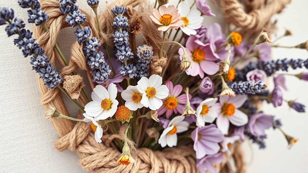 balanced wildflower arrangement design