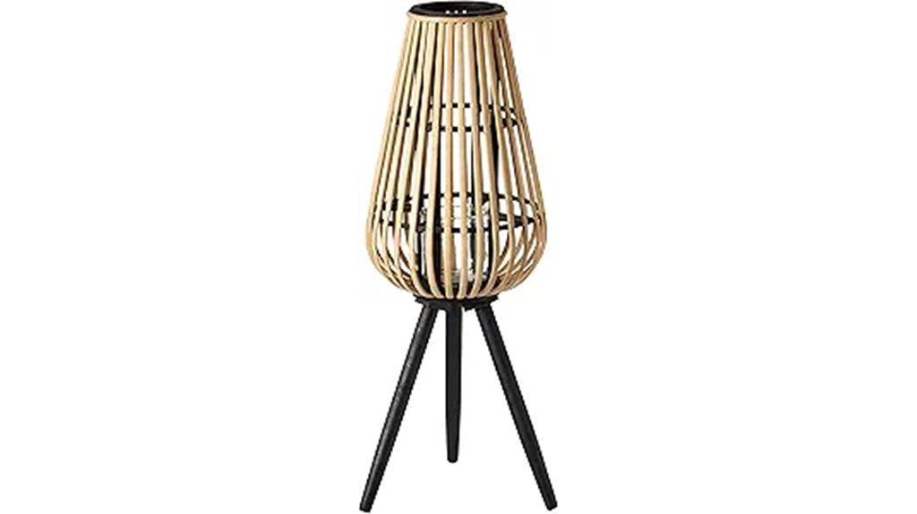 bamboo lantern with glass