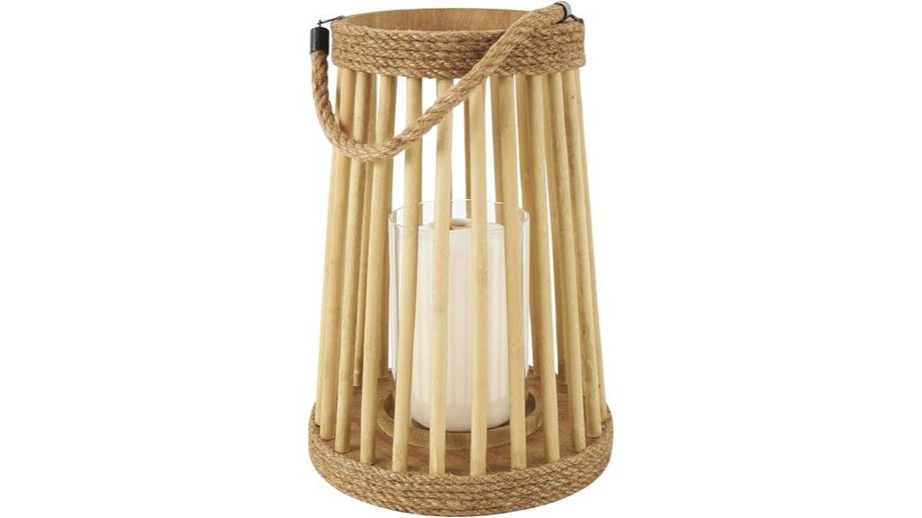 bamboo lantern with rope