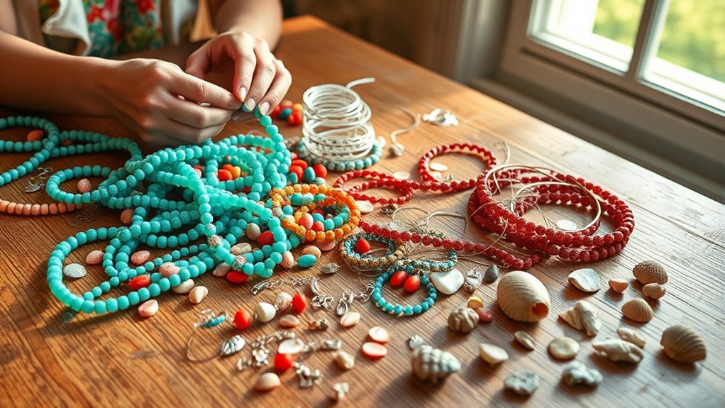 beach vacation bead craft