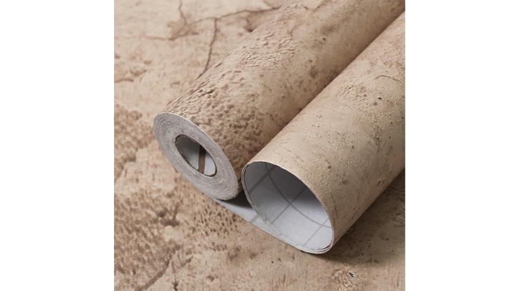 beige concrete wallpaper roll