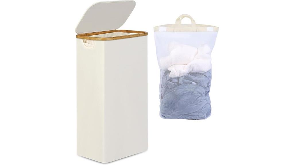 beige slim laundry basket