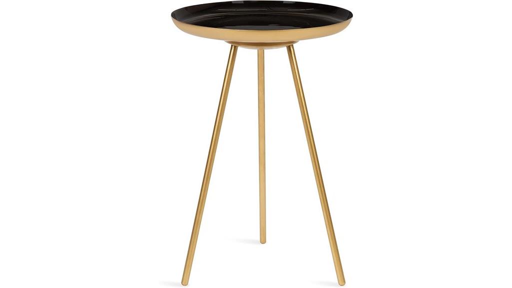 black and gold side table