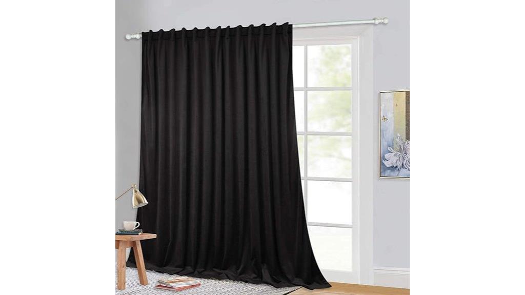 black curtain 96 inches