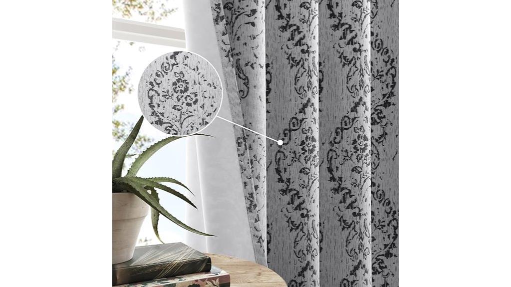 black damask bedroom curtains