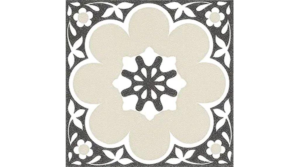 black daphne vinyl tiles