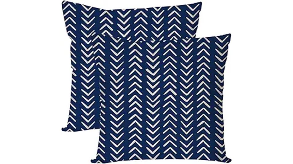 blue mudcloth pillow set