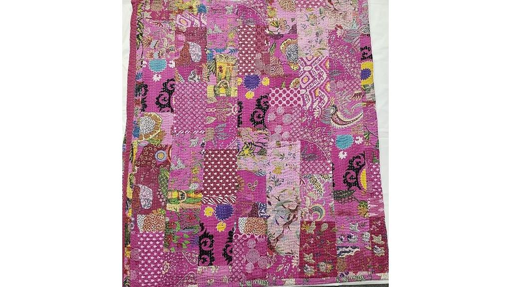 bohemian patchwork reversible bedding