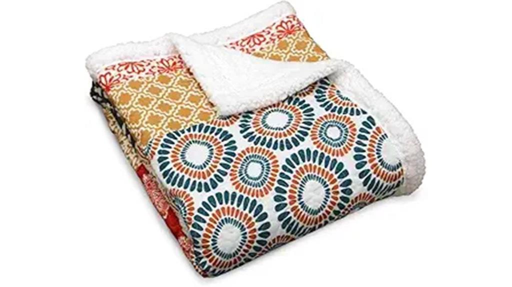 bohemian sherpa throw blanket