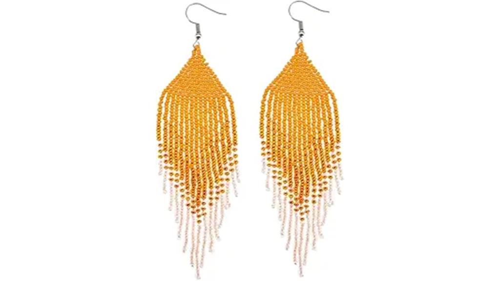 bohemian tassel drop earrings