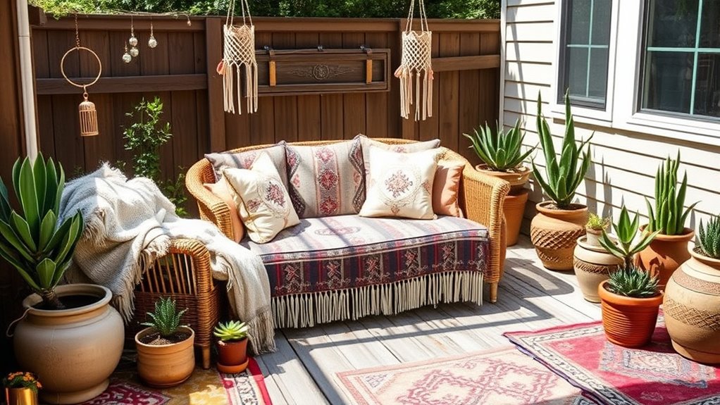 boho 4th of july lounge