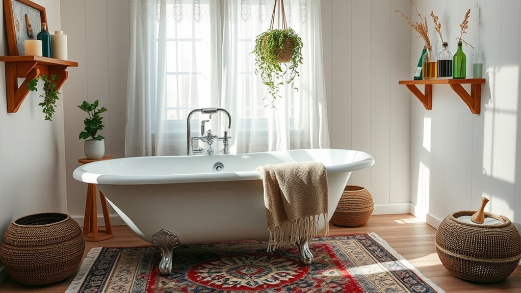 boho bath sanctuary ideas