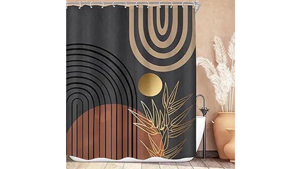 boho bathroom shower curtain