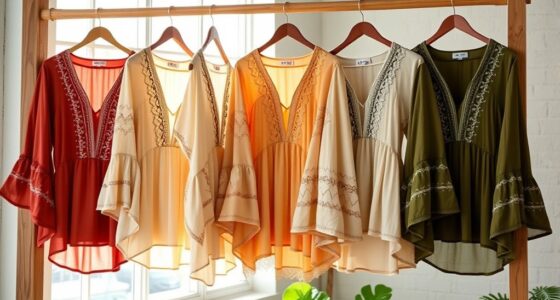 boho bell sleeve tops