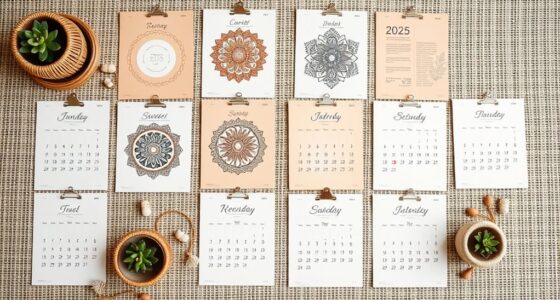 boho calendar ideas 2025