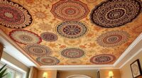 boho ceiling medallion wallpapers