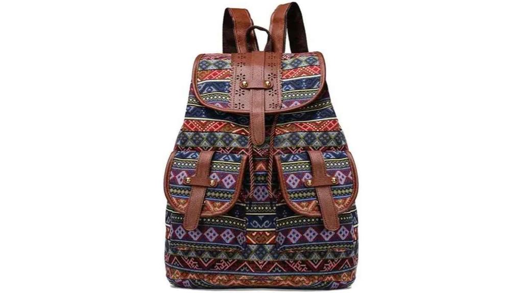 boho ethnic travel backpack