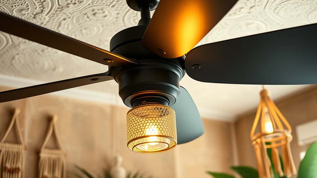 boho fan lighting ideas