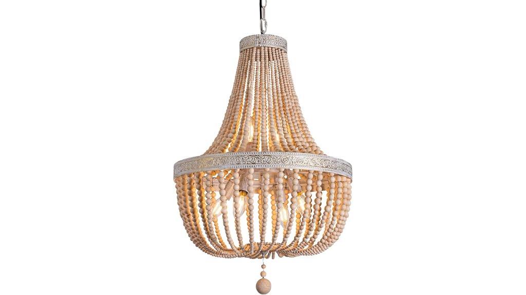 boho farmhouse wood bead