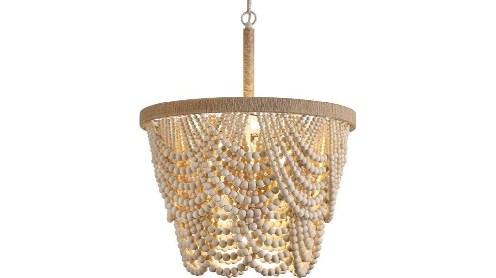 boho farmhouse wood beaded