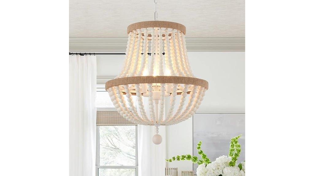 boho farmhouse wood beads