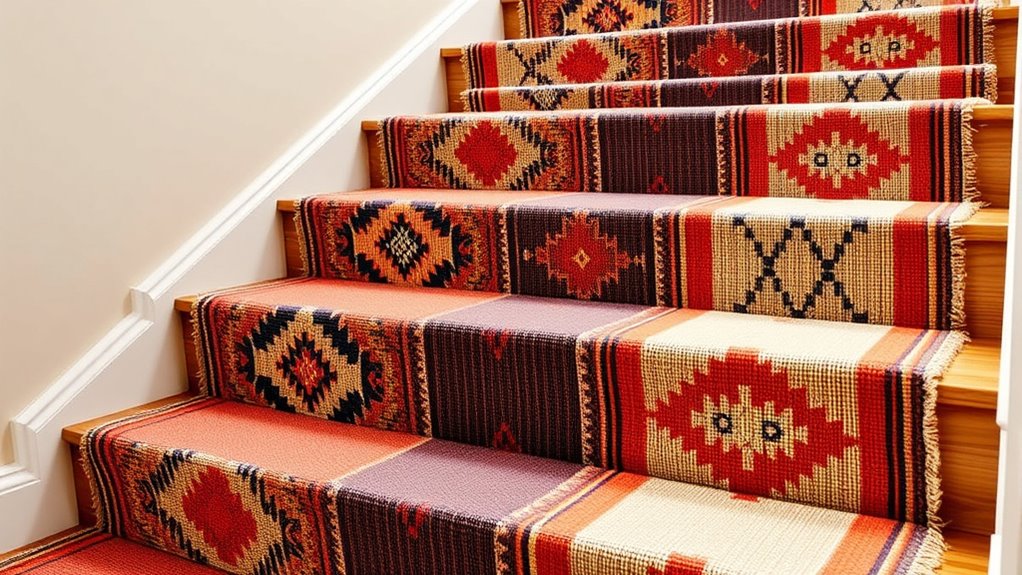 boho flat stair runners