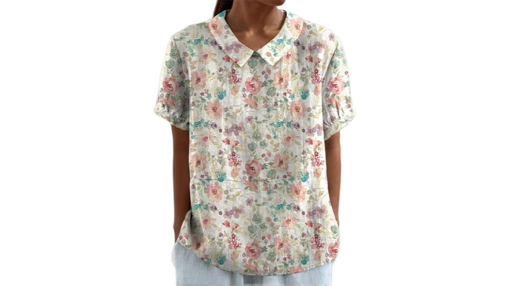 boho floral cotton top