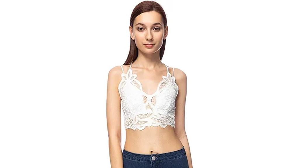 boho floral crochet bra