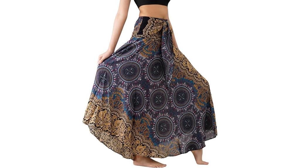boho floral maxi skirt