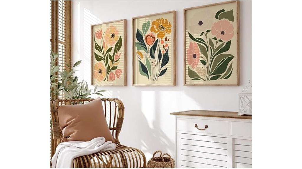 boho floral wall decor