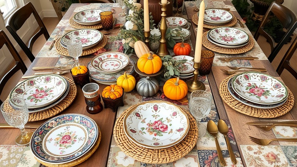 boho harvest table decor