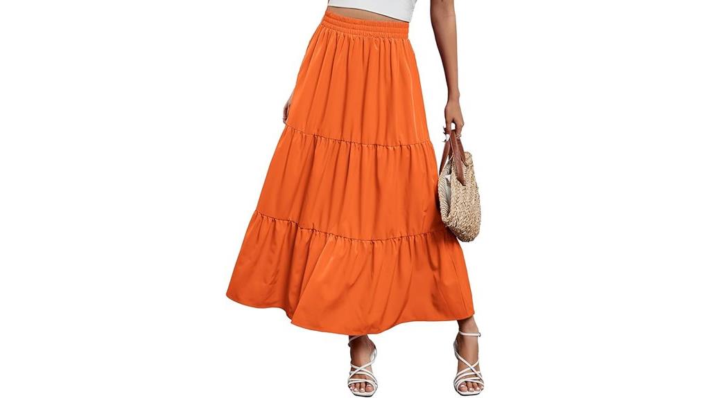 boho high waist skirt