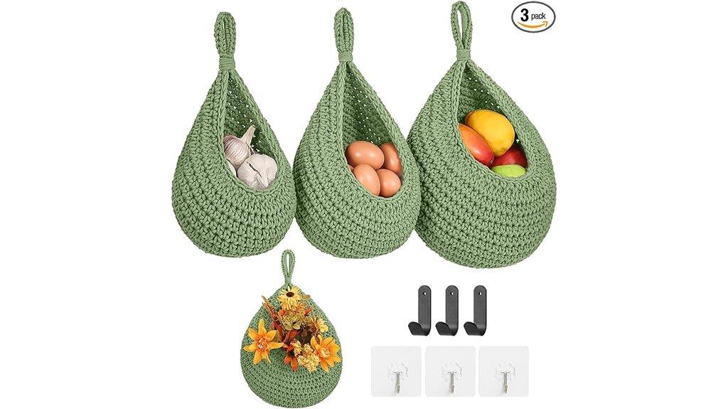 boho kitchen fruit baskets
