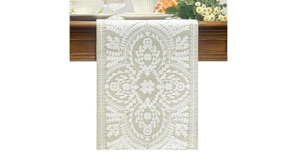 boho linen farmhouse runner