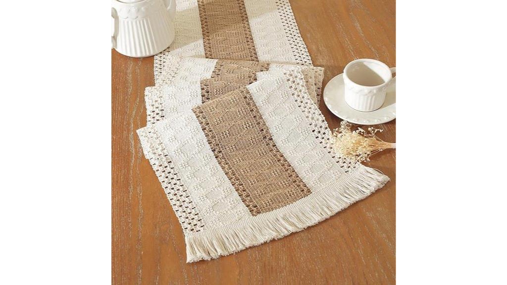 boho macrame farmhouse runner