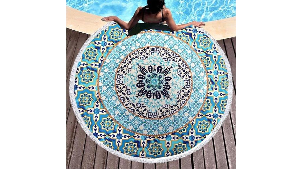 boho mandala beach towel