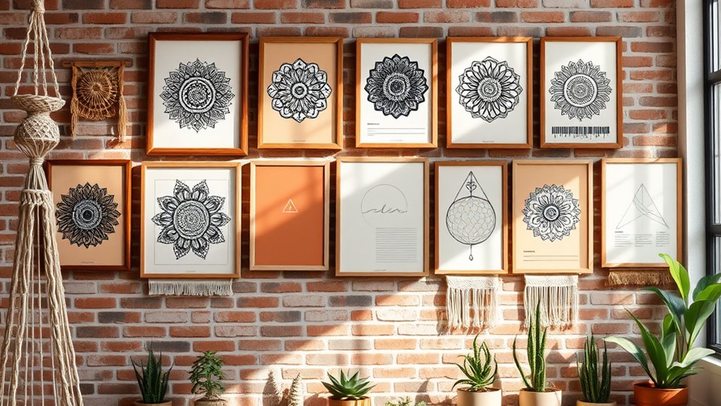 boho posters for decor