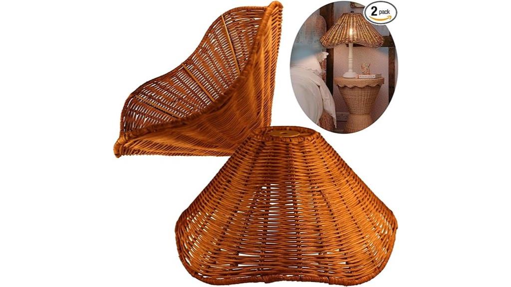 boho rattan lamp shades